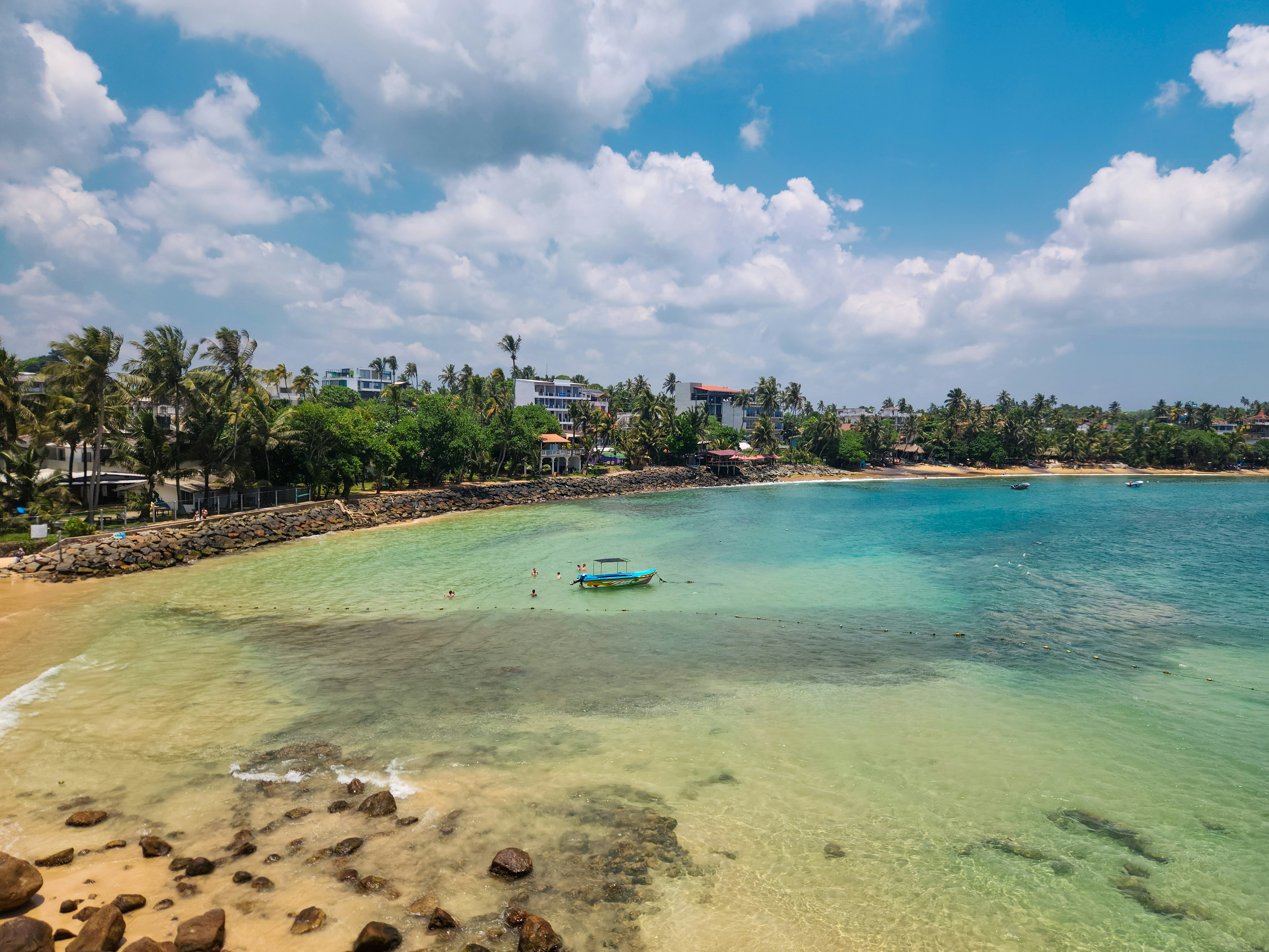 Aerial view of Mirissa Beach